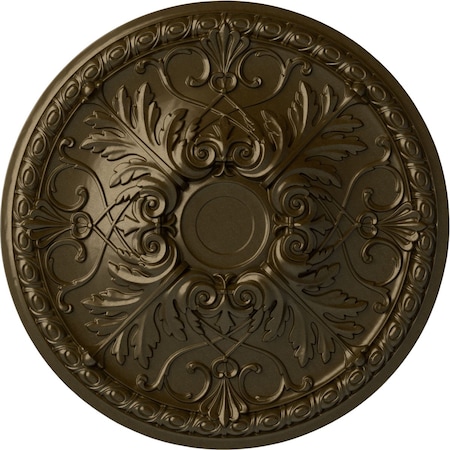 Tristan Ceiling Medallion (Fits Canopies Up To 6 1/4), Hand-Painted Brass, 32 3/8OD X 3 1/2P